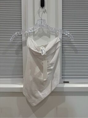 Zara White Strapless Draped Top
